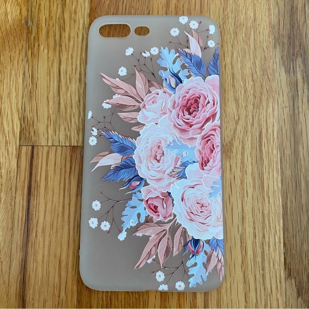 iPhone 7/8 Plus Floral Phone Case Frosted Phone Cover